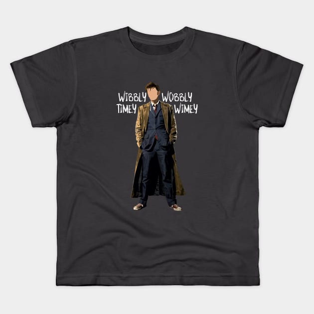 Doctor Who - 10th Doctor Kids T-Shirt by m&a designs